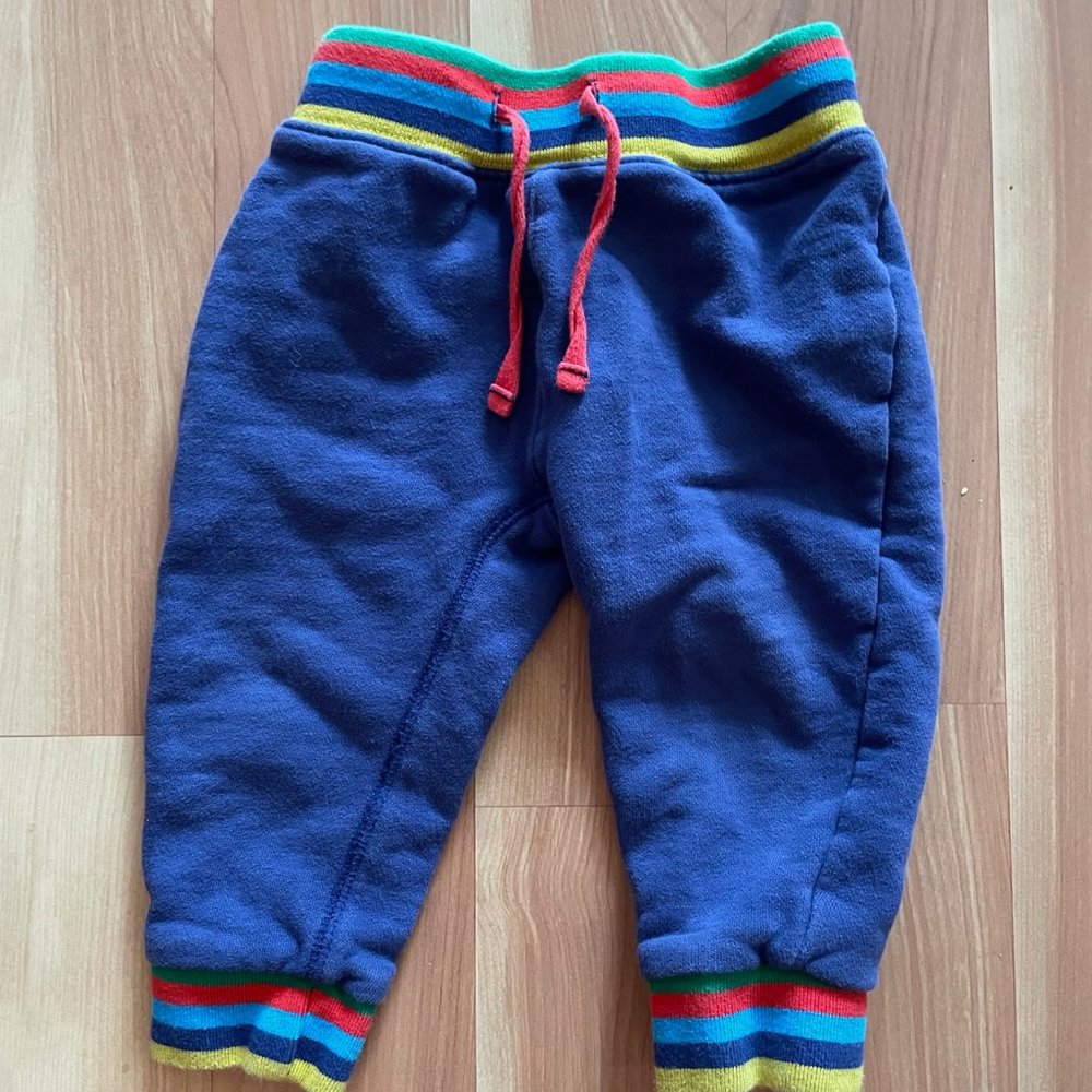 Baby Boden Blue Stripe Sweatpants - 18-24 months